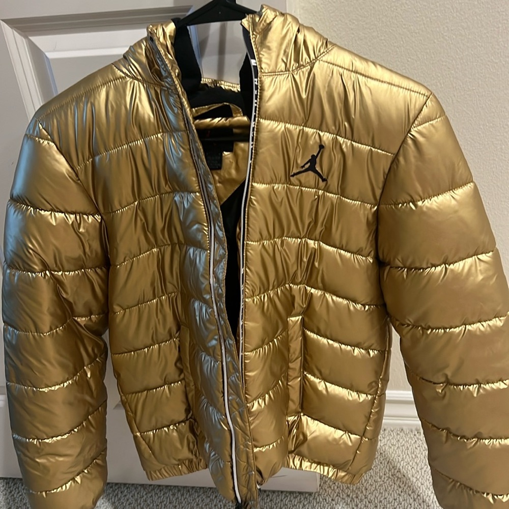 Nike Jordan Gold Puffer Jacket/Coat